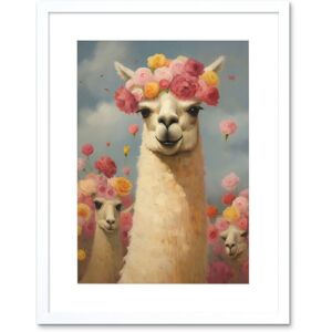Artery8 Wall Art Print The Llama Wedding Rose Bloom Flower Headdress Fun Artwork Kids Bedroom Artwork Framed 9X7 Inch in White Size: W7" x H9" White W7" x H9" Artery8 Wall Art Print The Llama Wedding Rose Bloom Flower Headdress Fun Artwork Kids Bedroom Artwork Framed 9X7 Inch in White Size: W7" x H9" White W7" x H9"
