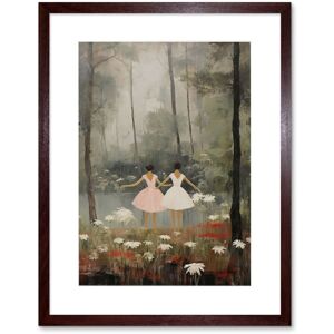 Artery8 Wall Art Print Forest Ballet Oil Painting Kids Bedroom Ballerinas Gracefully Dancing by a Lake Artwork Framed 9X7 Inch Size: W7" x H9" Brown W7" x H9" Artery8 Wall Art Print Forest Ballet Oil Painting Kids Bedroom Ballerinas Gracefully Dancing by a Lake Artwork Framed 9X7 Inch Size: W7" x H9" Brown W7" x H9"