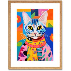 Artery8 Wall Art Print The Cat in the Caftan Artwork Bold Bright Vibrant Modern Folk Art Acrylic Painting Kids Floral Pattern Artwork Framed 9X7 Inch Beige W7" x H9" Artery8 Wall Art Print The Cat in the Caftan Artwork Bold Bright Vibrant Modern Folk Art Acrylic Painting Kids Floral Pattern Artwork Framed 9X7 Inch Beige W7" x H9"