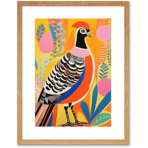 Artery8 Wall Art Print Pleasant Pheasant Bright Bold Vibrant Colourful Grassland Acrylic Painting Artwork Orange Pink Blue Folk Artwork Framed 9X7 Beige W7" x H9" Artery8 Wall Art Print Pleasant Pheasant Bright Bold Vibrant Colourful Grassland Acrylic Painting Artwork Orange Pink Blue Folk Artwork Framed 9X7 Beige W7" x H9"
