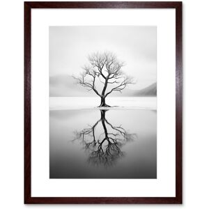 Artery8 Wall Art Print Lone Tree by Frozen Lake Winter Landscape Black & White Photograph Artwork Framed 9X7 Inch in Brown Size: W7" x H9" Brown W7" x H9" Artery8 Wall Art Print Lone Tree by Frozen Lake Winter Landscape Black & White Photograph Artwork Framed 9X7 Inch in Brown Size: W7" x H9" Brown W7" x H9"