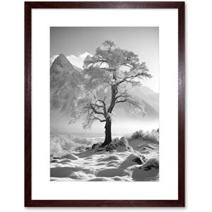 Artery8 Wall Art Print Frozen Tree in Snowy Mountain Landscape Bright Black & White Photograph Winter Sunrise Crisp Morning Light Artwork Framed 9X7 Brown W7" x H9" Artery8 Wall Art Print Frozen Tree in Snowy Mountain Landscape Bright Black & White Photograph Winter Sunrise Crisp Morning Light Artwork Framed 9X7 Brown W7" x H9"