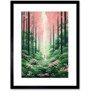 Artery8 Wall Art Print Mount Yoshino Cherry Blossom Tree Forest Bright Artwork Baby Pink Green Walk in Nature Trail Artwork Framed 9X7 Inch Black W7" x H9" Artery8 Wall Art Print Mount Yoshino Cherry Blossom Tree Forest Bright Artwork Baby Pink Green Walk in Nature Trail Artwork Framed 9X7 Inch Black W7" x H9"