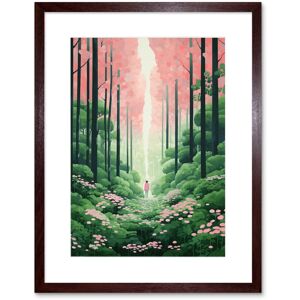 Artery8 Wall Art Print Mount Yoshino Cherry Blossom Tree Forest Bright Artwork Baby Pink Green Walk in Nature Trail Artwork Framed 9X7 Inch Brown W7" x H9" Artery8 Wall Art Print Mount Yoshino Cherry Blossom Tree Forest Bright Artwork Baby Pink Green Walk in Nature Trail Artwork Framed 9X7 Inch Brown W7" x H9"
