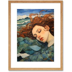 Artery8 Wall Art Print Dreaming of the Sea Woman Sleeping Egon Schiele Style Watercolour Painting Amber Blue Wave Patterns Artwork Framed 9X7 Inch Beige W7" x H9" Artery8 Wall Art Print Dreaming of the Sea Woman Sleeping Egon Schiele Style Watercolour Painting Amber Blue Wave Patterns Artwork Framed 9X7 Inch Beige W7" x H9"