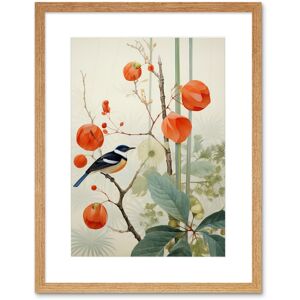 Artery8 Wall Art Print Small Bird on Blooming Tree Branch Botanical Artwork Red Teal Nature Study Audubon Style Artwork Framed 9X7 Inch Beige W7" x H9" Artery8 Wall Art Print Small Bird on Blooming Tree Branch Botanical Artwork Red Teal Nature Study Audubon Style Artwork Framed 9X7 Inch Beige W7" x H9"