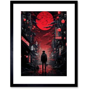 Artery8 Wall Art Print Midnight Blood Moon in Tokyo Conceptual Artwork Gothic Street Japan Cityscape Artwork Framed 9X7 Inch Size: W7" x H9" Black W7" x H9" Artery8 Wall Art Print Midnight Blood Moon in Tokyo Conceptual Artwork Gothic Street Japan Cityscape Artwork Framed 9X7 Inch Size: W7" x H9" Black W7" x H9"