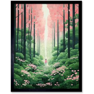 Artery8 Wall Art Print Mount Yoshino Cherry Blossom Tree Forest Bright Artwork Baby Pink Green Walk in Nature Trail Art Framed Size: W12" x H16" Black W12" x H16" Artery8 Wall Art Print Mount Yoshino Cherry Blossom Tree Forest Bright Artwork Baby Pink Green Walk in Nature Trail Art Framed Size: W12" x H16" Black W12" x H16"