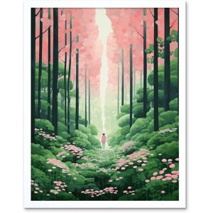 Artery8 Wall Art Print Mount Yoshino Cherry Blossom Tree Forest Bright Artwork Baby Pink Green Walk in Nature Trail Art Framed Size: W12" x H16" White W12" x H16" Artery8 Wall Art Print Mount Yoshino Cherry Blossom Tree Forest Bright Artwork Baby Pink Green Walk in Nature Trail Art Framed Size: W12" x H16" White W12" x H16"