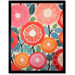 Artery8 Wall Art Print Pomegranate Tree Flowers in Bloom Mediterranean Bright Floral Abstract Artwork Art Framed in Black Size: W12" x H16" Black W12" x H16" Artery8 Wall Art Print Pomegranate Tree Flowers in Bloom Mediterranean Bright Floral Abstract Artwork Art Framed in Black Size: W12" x H16" Black W12" x H16"