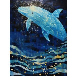 Artery8 Wall Art Print Blue Whale Breach in Winter Waters Moonlit Seascape Waves Poster Size: W12" x H16" Blue W12" x H16" Artery8 Wall Art Print Blue Whale Breach in Winter Waters Moonlit Seascape Waves Poster Size: W12" x H16" Blue W12" x H16"