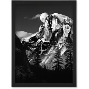 Artery8 Wall Art Print Moonrise Behind Half Dome High Contrast Black White Photograph Yosemite National Park Full Moon & Mountain Forest Landscape Black A4 Artery8 Wall Art Print Moonrise Behind Half Dome High Contrast Black White Photograph Yosemite National Park Full Moon & Mountain Forest Landscape Black A4