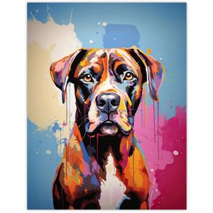 Artery8 Wall Art Print Brindle Boxer Dog Lover Gift Pet Portrait Blue Pink Orange Artwork Painting Poster Size: W12" x H16" Multicolor W12" x H16" Artery8 Wall Art Print Brindle Boxer Dog Lover Gift Pet Portrait Blue Pink Orange Artwork Painting Poster Size: W12" x H16" Multicolor W12" x H16"