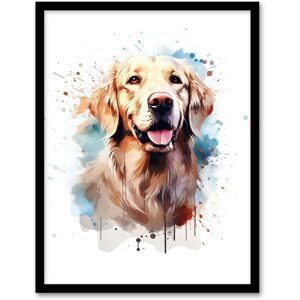 Artery8 Wall Art Print Cream Golden Retriever Lovers Gift Watercolour Pet Portrait Painting Artwork Art Framed Size: W12" x H16" Multicolor W12" x H16" Artery8 Wall Art Print Cream Golden Retriever Lovers Gift Watercolour Pet Portrait Painting Artwork Art Framed Size: W12" x H16" Multicolor W12" x H16"