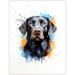 Artery8 Wall Art Print Black Labrador Retriever Lovers Gift Watercolour Pet Portrait Painting Artwork Poster Size: W12" x H16" Multicolor W12" x H16" Artery8 Wall Art Print Black Labrador Retriever Lovers Gift Watercolour Pet Portrait Painting Artwork Poster Size: W12" x H16" Multicolor W12" x H16"