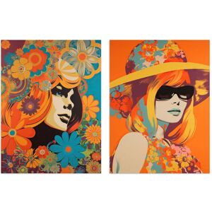 Artery8 Wall Art Print Set of 2 s 1960 1970 Fashion Floral Colourful Bright Vibrant Women 2 Pack Poster Living Room s in Orange Size: W12" x H16" Orange W12" x H16" Artery8 Wall Art Print Set of 2 s 1960 1970 Fashion Floral Colourful Bright Vibrant Women 2 Pack Poster Living Room s in Orange Size: W12" x H16" Orange W12" x H16"