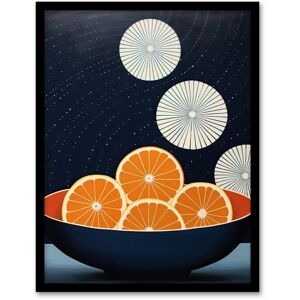 Wee Blue Coo Wall Art Print Citrus Circles Oranges in Bowl Night Sky Blue Abstract Oil Painting Art Framed in Dark Navy Size: W12" x H16" Dark Navy W12" x H16" Wee Blue Coo Wall Art Print Citrus Circles Oranges in Bowl Night Sky Blue Abstract Oil Painting Art Framed in Dark Navy Size: W12" x H16" Dark Navy W12" x H16"