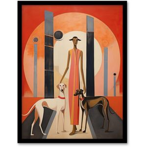 Wee Blue Coo Wall Art Print God Of The Greyhounds Conceptual Oil Painting Red Grey Egyptian Sunset Art Deco Art Framed Size: W12" x H16" Red W12" x H16" Wee Blue Coo Wall Art Print God Of The Greyhounds Conceptual Oil Painting Red Grey Egyptian Sunset Art Deco Art Framed Size: W12" x H16" Red W12" x H16"