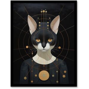 Wee Blue Coo Wall Art Print Interplanetary Cat Queen Oil Painting Conceptual Art Cosmic Empire Ruler Futuristic Feline Portrait Art Framed Black W12" x H16" Wee Blue Coo Wall Art Print Interplanetary Cat Queen Oil Painting Conceptual Art Cosmic Empire Ruler Futuristic Feline Portrait Art Framed Black W12" x H16"