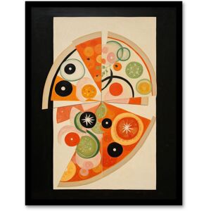 Wee Blue Coo Wall Art Print Margherita With Extra Olives Kandinsky Inspired Abstract Pizza with Vegetables Orange Green Painting Art Framed Multicolor W12" x H16" Wee Blue Coo Wall Art Print Margherita With Extra Olives Kandinsky Inspired Abstract Pizza with Vegetables Orange Green Painting Art Framed Multicolor W12" x H16"