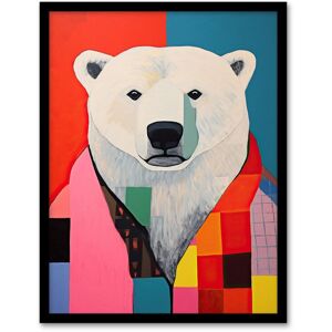 Wee Blue Coo Wall Art Print Precious Polar Bear Vibrant Oil Painting Colourful Geometric Portrait Art Framed Size: W12" x H16" Multicolor W12" x H16" Wee Blue Coo Wall Art Print Precious Polar Bear Vibrant Oil Painting Colourful Geometric Portrait Art Framed Size: W12" x H16" Multicolor W12" x H16"