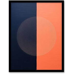 Wee Blue Coo Wall Art Print Pumpkin & Blue Slate Abstract Oil Painting Minimalist Geometric Colour Block Art Framed Size: W12" x H16" Multicolor W12" x H16" Wee Blue Coo Wall Art Print Pumpkin & Blue Slate Abstract Oil Painting Minimalist Geometric Colour Block Art Framed Size: W12" x H16" Multicolor W12" x H16"