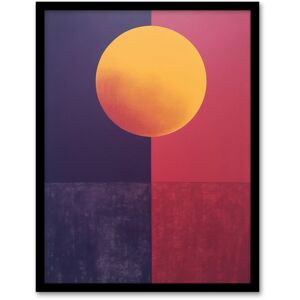 Wee Blue Coo Wall Art Print Sunset On Plum Abstract Geometric Sky Changing Colours Purple Orange Oil Painting Art Framed Size: W12" x H16" Purple W12" x H16" Wee Blue Coo Wall Art Print Sunset On Plum Abstract Geometric Sky Changing Colours Purple Orange Oil Painting Art Framed Size: W12" x H16" Purple W12" x H16"