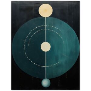 Wee Blue Coo Wall Art Print Abstract Teal Stone Circles Oil Painting Blue Yellow on Black Minimalist Geometric Poster in Dark Blue Size: W12" x H16" Dark Blue W12" x H16" Wee Blue Coo Wall Art Print Abstract Teal Stone Circles Oil Painting Blue Yellow on Black Minimalist Geometric Poster in Dark Blue Size: W12" x H16" Dark Blue W12" x H16"