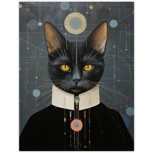 Wee Blue Coo Wall Art Print Interplanetary Cat King Oil Painting Conceptual Art Cosmic Empire Ruler Futuristic Feline Portrait Poster Grey W12" x H16" Wee Blue Coo Wall Art Print Interplanetary Cat King Oil Painting Conceptual Art Cosmic Empire Ruler Futuristic Feline Portrait Poster Grey W12" x H16"