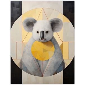 Wee Blue Coo Wall Art Print King Koala Abstract Geometric Animal Portrait Yellow Grey Oil Painting Poster Size: W12" x H16" Grey W12" x H16" Wee Blue Coo Wall Art Print King Koala Abstract Geometric Animal Portrait Yellow Grey Oil Painting Poster Size: W12" x H16" Grey W12" x H16"