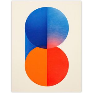 Wee Blue Coo Wall Art Print Tangerine Blue Abstract Minimalist Moonrise Sunset Circles Painting Poster Size: W12" x H16" Multicolor W12" x H16" Wee Blue Coo Wall Art Print Tangerine Blue Abstract Minimalist Moonrise Sunset Circles Painting Poster Size: W12" x H16" Multicolor W12" x H16"