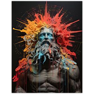 Artery8 Wall Art Print Zeus God of Thunder Greek Mythology Conceptual Artwork Poster in Orange Size: W24" x H32" Orange W24" x H32" Artery8 Wall Art Print Zeus God of Thunder Greek Mythology Conceptual Artwork Poster in Orange Size: W24" x H32" Orange W24" x H32"
