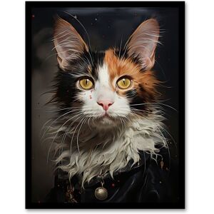 Artery8 Wall Art Print Maine Coon Cat Animal Portrait Oil Painting Framed Picture in Black Size: W12" x H16" Black W12" x H16" Artery8 Wall Art Print Maine Coon Cat Animal Portrait Oil Painting Framed Picture in Black Size: W12" x H16" Black W12" x H16"