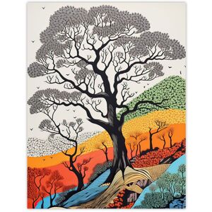 Artery8 Wall Art Print Gond Style Yosemite Forest Trees Colourful Painting Poster Size: W12" x H16" Multicolor W12" x H16" Artery8 Wall Art Print Gond Style Yosemite Forest Trees Colourful Painting Poster Size: W12" x H16" Multicolor W12" x H16"