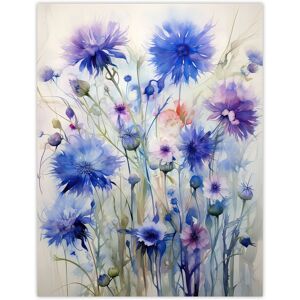 Artery8 Wall Art Print Cornflower Wildflower Meadow Watercolour Painting Poster Picture in Purple Size: W12" x H16" Purple W12" x H16" Artery8 Wall Art Print Cornflower Wildflower Meadow Watercolour Painting Poster Picture in Purple Size: W12" x H16" Purple W12" x H16"