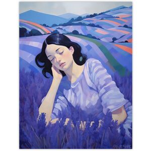 Artery8 Wall Art Print Dream of Lavender Fields Oil Painting Sleeping Woman in Peaceful Flower Landscape Poster in Purple Size: W24" x H32" Purple W24" x H32" Artery8 Wall Art Print Dream of Lavender Fields Oil Painting Sleeping Woman in Peaceful Flower Landscape Poster in Purple Size: W24" x H32" Purple W24" x H32"