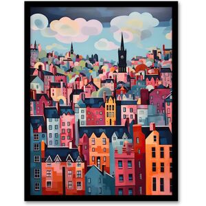 Artery8 Wall Art Print Edinburgh Cityscape Stylised Oil Painting Pink Blue Cloudy Scottish City Skyline Artwork Framed Size: W12" x H16" Multicolor W12" x H16" Artery8 Wall Art Print Edinburgh Cityscape Stylised Oil Painting Pink Blue Cloudy Scottish City Skyline Artwork Framed Size: W12" x H16" Multicolor W12" x H16"