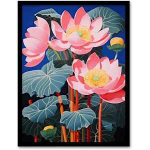 Artery8 Wall Art Print Blooming Lotus Flowers Detailed Graphic Painting Pink Blue Green Stylised Aquatic Plant Artwork Framed Size: W12" x H16" Pink W12" x H16" Artery8 Wall Art Print Blooming Lotus Flowers Detailed Graphic Painting Pink Blue Green Stylised Aquatic Plant Artwork Framed Size: W12" x H16" Pink W12" x H16"