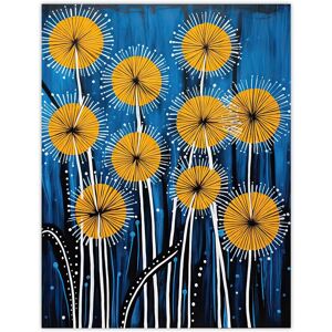 Artery8 Wall Art Print Dandelion Flower Seeds Gond Style Painting Blue Yellow Abstract Summer Meadow Patterns Poster Size: W12" x H16" Blue W12" x H16" Artery8 Wall Art Print Dandelion Flower Seeds Gond Style Painting Blue Yellow Abstract Summer Meadow Patterns Poster Size: W12" x H16" Blue W12" x H16"