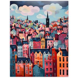 Artery8 Wall Art Print Edinburgh Cityscape Stylised Oil Painting Pink Blue Cloudy Scottish City Skyline Poster Size: W12" x H16" Multicolor W12" x H16" Artery8 Wall Art Print Edinburgh Cityscape Stylised Oil Painting Pink Blue Cloudy Scottish City Skyline Poster Size: W12" x H16" Multicolor W12" x H16"