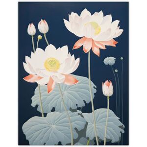 Artery8 Wall Art Print Blooming Lotus Flowers Oil Painting Pastel Teal & Pink on Blue Detailed Aquatic Plant Poster Size: W12" x H16" Blue W12" x H16" Artery8 Wall Art Print Blooming Lotus Flowers Oil Painting Pastel Teal & Pink on Blue Detailed Aquatic Plant Poster Size: W12" x H16" Blue W12" x H16"