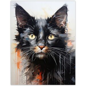 Artery8 Wall Art Print Portrait of a Black Kitten Drip Paint Oil Painting Orange Grey Cream Cat Lover Artwork Poster Size: W12" x H16" Black W12" x H16" Artery8 Wall Art Print Portrait of a Black Kitten Drip Paint Oil Painting Orange Grey Cream Cat Lover Artwork Poster Size: W12" x H16" Black W12" x H16"