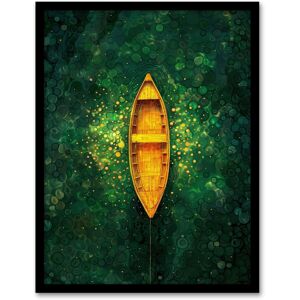 Artery8 Wall Art Print Emerald Cove Cave Gold Sunlight Boat Aerial View Art Framed Poster in Black Size: W12" x H16" Black W12" x H16" Artery8 Wall Art Print Emerald Cove Cave Gold Sunlight Boat Aerial View Art Framed Poster in Black Size: W12" x H16" Black W12" x H16"
