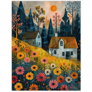 Artery8 Wall Art Print Countryside Spring Hill House Daisy Flowers Poster Size: W12" x H16" Multicolor W12" x H16" Artery8 Wall Art Print Countryside Spring Hill House Daisy Flowers Poster Size: W12" x H16" Multicolor W12" x H16"