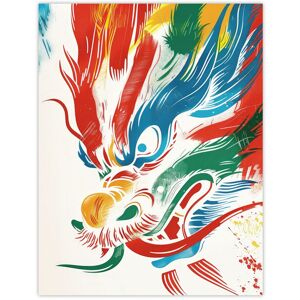 Artery8 Wall Art Print Chinese Dragon Head Bright Colourful Painting Poster Size: W12" x H16" Multicolor W12" x H16" Artery8 Wall Art Print Chinese Dragon Head Bright Colourful Painting Poster Size: W12" x H16" Multicolor W12" x H16"