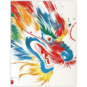 Artery8 Wall Art Print Colourful Chinese Dragon Head Bright Painting Poster Size: W12" x H16" Multicolor W12" x H16" Artery8 Wall Art Print Colourful Chinese Dragon Head Bright Painting Poster Size: W12" x H16" Multicolor W12" x H16"
