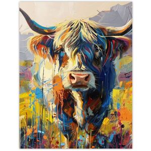 Artery8 Wall Art Print Scottish Highland Cow Hairy Coo Abstract Painting Poster Size: W12" x H16" Multicolor W12" x H16" Artery8 Wall Art Print Scottish Highland Cow Hairy Coo Abstract Painting Poster Size: W12" x H16" Multicolor W12" x H16"