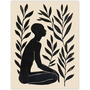 Artery8 Wall Art Print Peace in the Leaves Meditation Minimal Yoga Zen Poster in Black Size: W12" x H16" Black W12" x H16" Artery8 Wall Art Print Peace in the Leaves Meditation Minimal Yoga Zen Poster in Black Size: W12" x H16" Black W12" x H16"