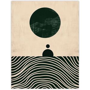 Artery8 Wall Art Print Tranquil Green Sea Abstract Calm Bauhaus Design Poster in Beige Size: W12" x H16" Beige W12" x H16" Artery8 Wall Art Print Tranquil Green Sea Abstract Calm Bauhaus Design Poster in Beige Size: W12" x H16" Beige W12" x H16"