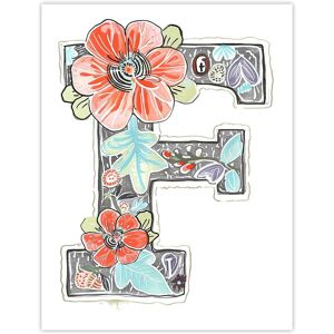 Artery8 Women's Wall Art Print Letter F with Flowers Simple Pencil Watercolour Floral Word Art For Her Poster Size: W24" x H32" Multicolor W24" x H32" Artery8 Women's Wall Art Print Letter F with Flowers Simple Pencil Watercolour Floral Word Art For Her Poster Size: W24" x H32" Multicolor W24" x H32"